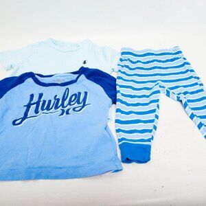 Baby Boy 3-Piece Bundle 18 Months – Ralph Lauren, Hurley Tees & Striped Pant